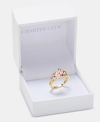 Charter Club Two-Stone Pink Crystal Ring, Macy's Exclusive