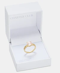 Charter Club Pink Crystal Pave Ring, Macy's Exclusive