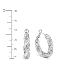 And Now This Clear Crystal Twist Hoop Earrings