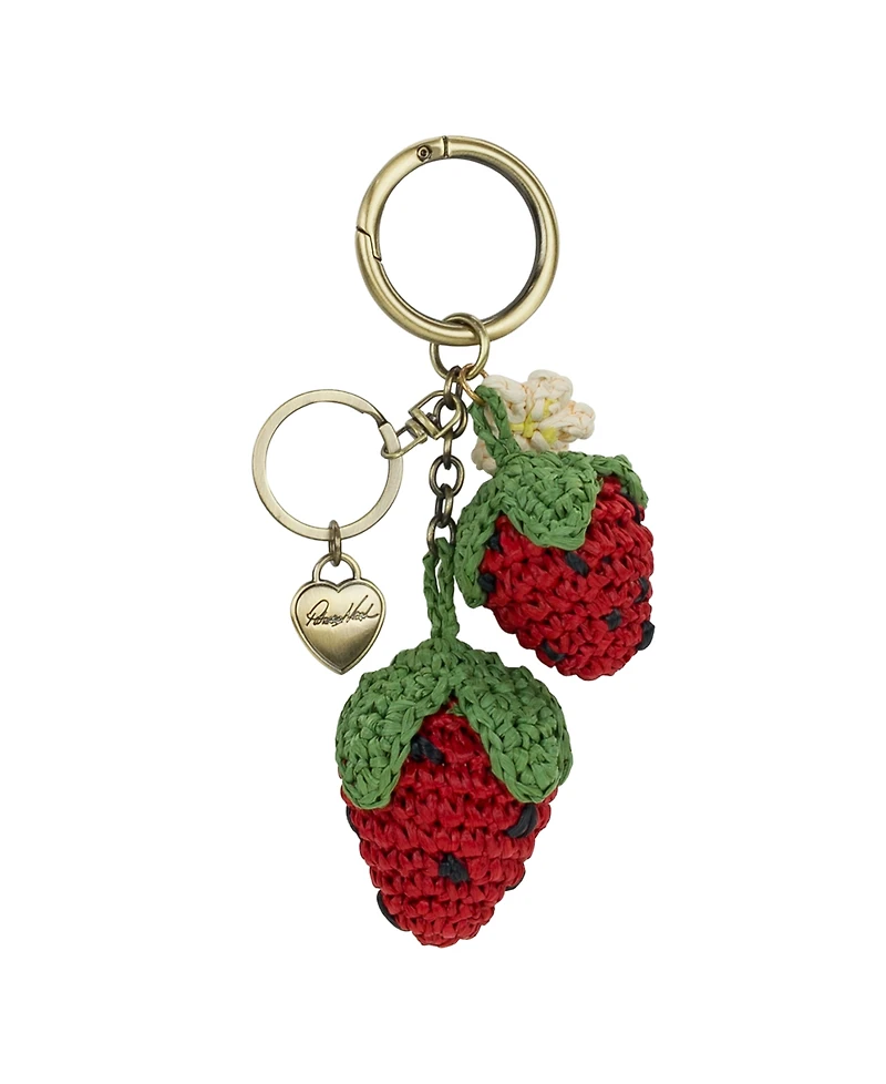 Patricia Nash Raffia Strawberry Bag Charm