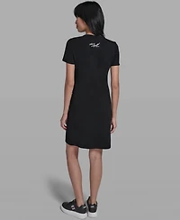 Karl Lagerfeld Paris Women's Stripe Logo Dress