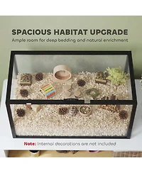 PawHut Large Acrylic Hamster Cage, Chewproof Guinea Pig Cage