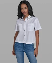 Karl Lagerfeld Paris Women's Short-Sleeve Top