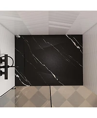 Casainc Low-Profile Smc Shower Base with Reversible Drain, Drain Cover, Non-Slip