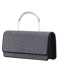 Nina Elongated Crystal Magnetic Snap Satchel Bag