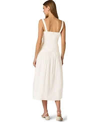 Adrianna Women's Boat Neck Sleeveless Midi Dress