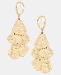 I.n.c. International Concepts Pave Shell & Imitation Pearl Shaky Drop Earrings, Macy's Exclusive