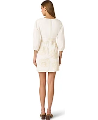 Adrianna Women's Embroidered V-Neck Mini Dress