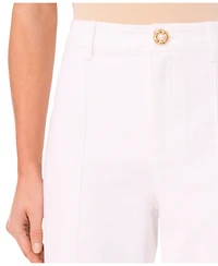 CeCe Women's Wide-Leg Pintuck Jeans