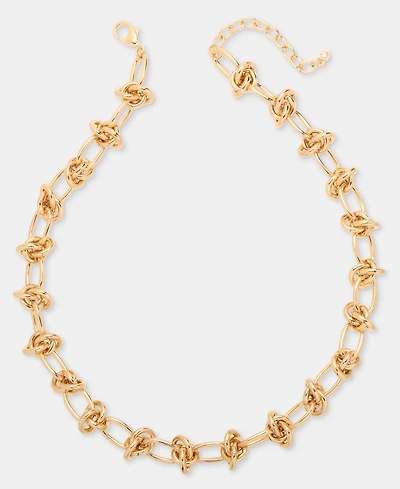 On 34th Knotted Link Collar Necklace, 17" + 2" extender, Macy's Exclusive