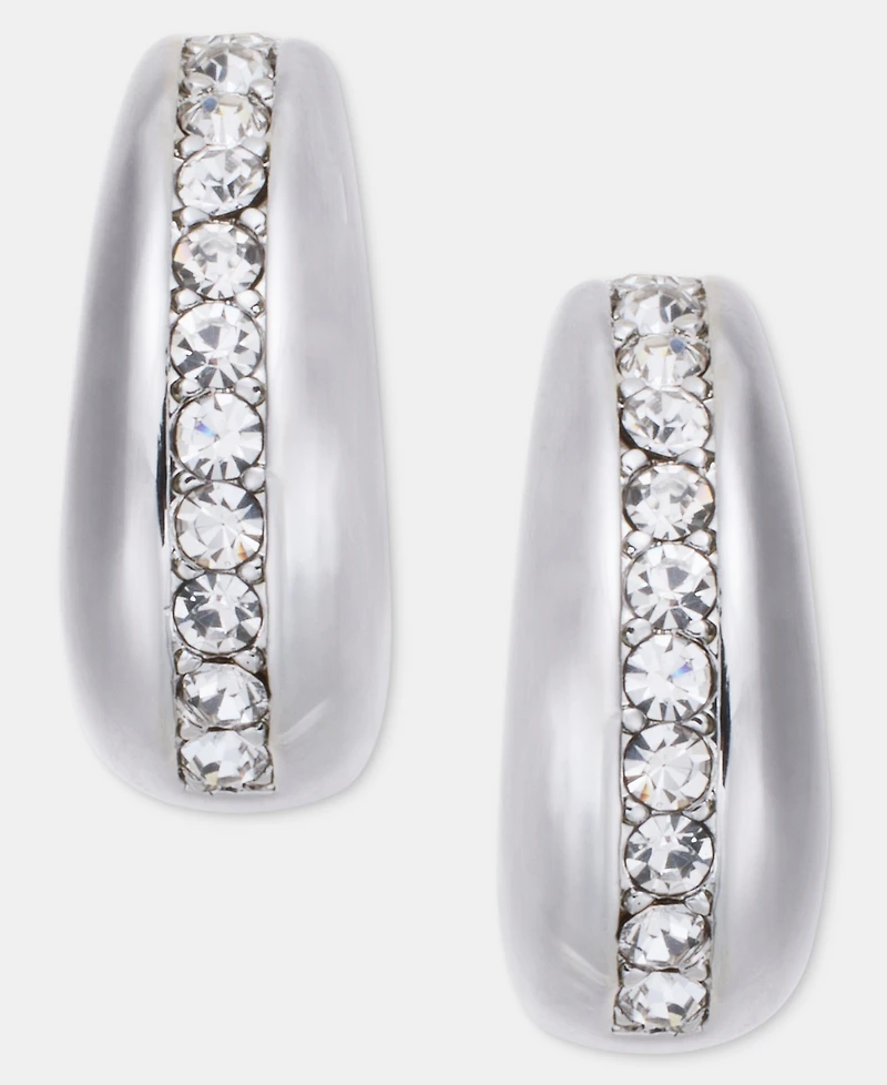On 34th Pave J-Hoop Earrings, Macy's Exclusive