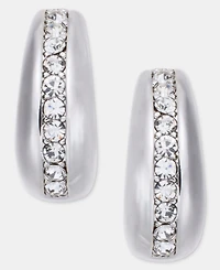 On 34th Pave J-Hoop Earrings, Macy's Exclusive