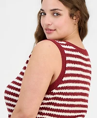 And Now This Trendy Plus Striped Sweater Tank, Macy's Exclusive
