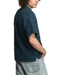 Lucky Brand Men's Novelty Camp Collar Shirt