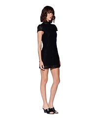 Walter Baker Women's Ariana Lace Mock Neck Mini Dress