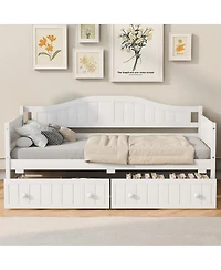 Streamdale Furniture Streamdale Twin Wooden Daybed with 2 Drawers
