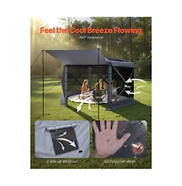 Slickblue 12x12 Pop Up Gazebo Screen Tent with Carry Bag