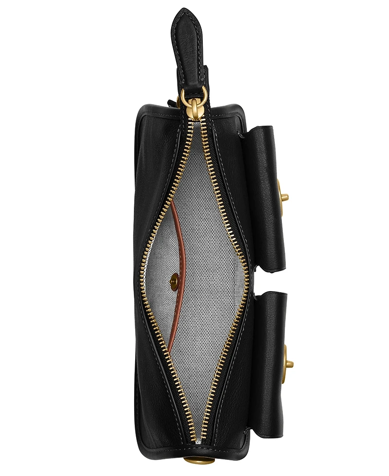 Coach Leather Twin Turn-Lock Small Waverly Bag