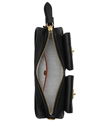 Coach Leather Twin Turn-Lock Small Waverly Bag