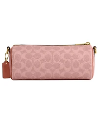 Coach Coated Canvas Signature Small Barrel Bag