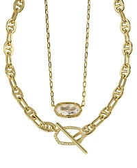 Kendra Scott Cubic Zirconia Elisa Toggle Link & Chain Necklace