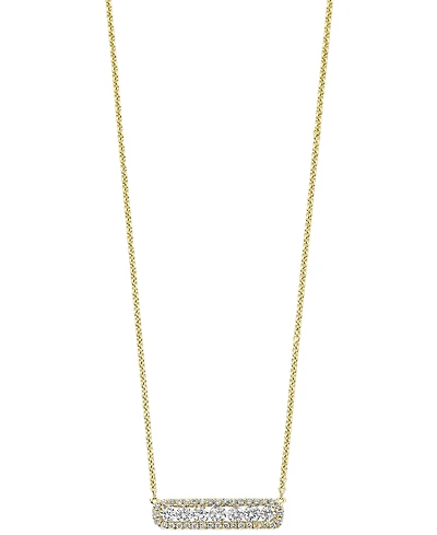Macy's Diamond (3/8 ct. t.w.) Pendant Necklace in 14k Yellow Gold