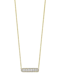 Macy's Diamond (3/8 ct. t.w.) Pendant Necklace in 14k Yellow Gold