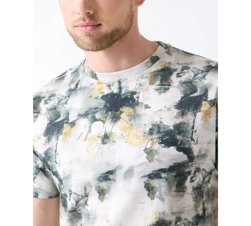 Guess Men's Allover Abstract Print T-Shirt