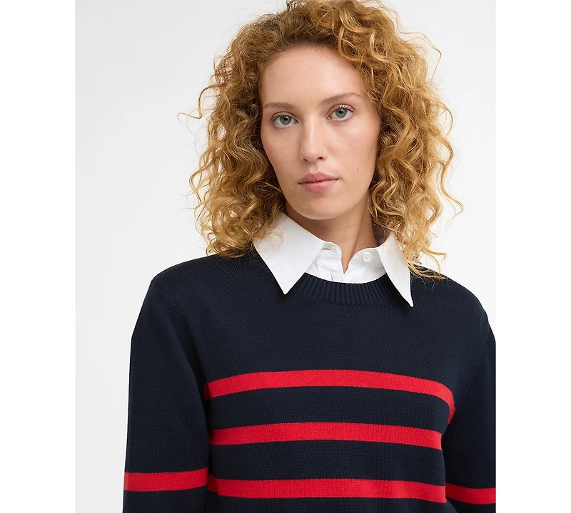 Barbour Women's Fern Knitted Placement Stripe Jumper