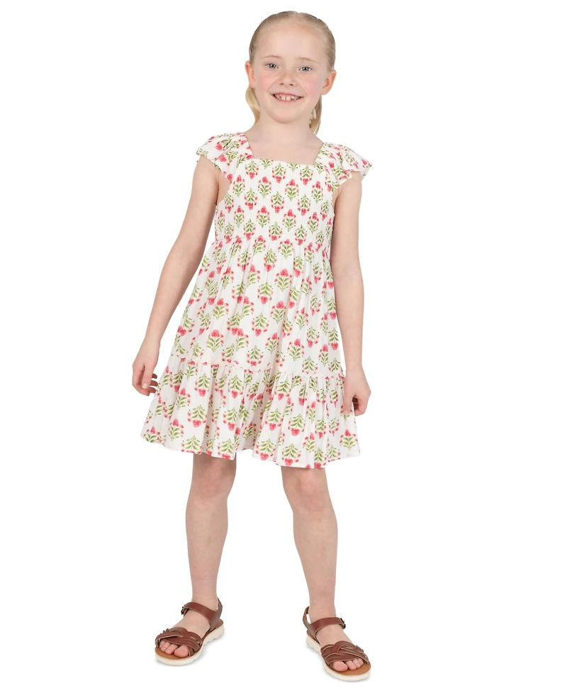 Rare Editions Girls' 2T-6X Smocked Tiered Dress