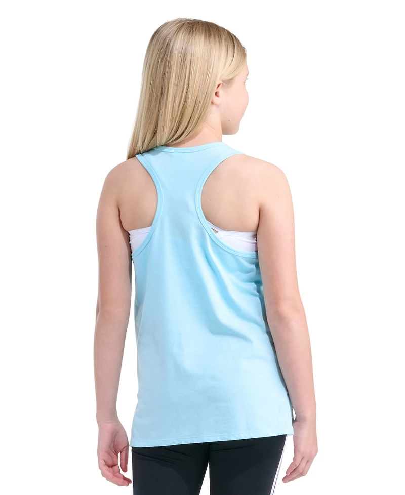adidas Girls' 8-16 Sleeveless Racer Back Tank Top