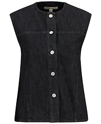 Barbour Women's Sleeveless Crewneck Myra Denim Shirt