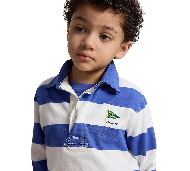Polo Ralph Lauren Boys' 2-7 Striped Long-Sleeve Rugby Shirt
