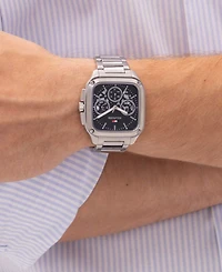 Tommy Hilfiger Men's Multifunction Silver Tone Stainless Steel Bracelet Watch, 39mm