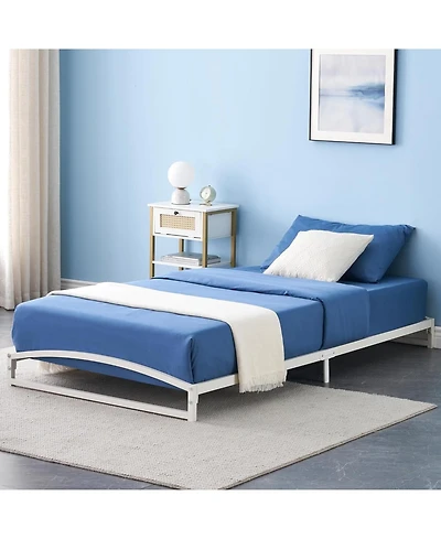 gaomon Metal Platform Bed Frame Low Profile Arch Design Steel Slat Support Noise-Free No Box Spring