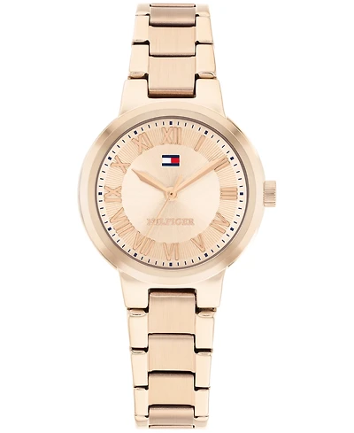 Tommy Hilfiger Women's Quartz Rose Gold Tone Stainless Steel Bracelet Watch, 28mm