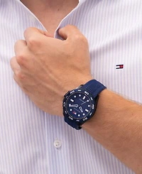Tommy Hilfiger Men's Quartz Blue Silicone Strap Watch, 40mm