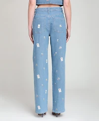 Avec Les Filles Women's High-Rise Printed Jeans