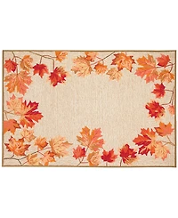Liora Manne' Ravella Falling Leaves Border 2'x3' Area Rug