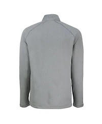 Cutter & Buck Men's Heather Gray Philadelphia Eagles Peshastin Eco Fleece Tri-Blend Raglan Quarter-Zip Jacket