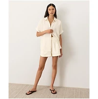 Pact Women's Organic Cotton Coastal Double Gauze Oversized Shirt