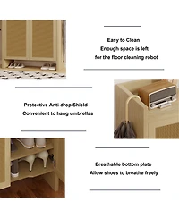 Rainsken Rattan Shoe Cabinet
