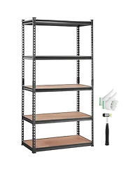 Rainsken Storage Shelving Unit, 5-Tier Adjustable Metal Storage Shelves, Heavy Duty Organizer Rack for Pantry, Basement, 36" L x 18" W x 72&