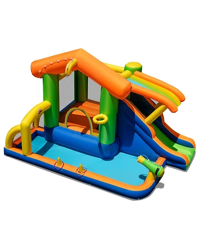 Mecale 8-in-1 Inflatable Bounce House Water Park, No Blower Included
