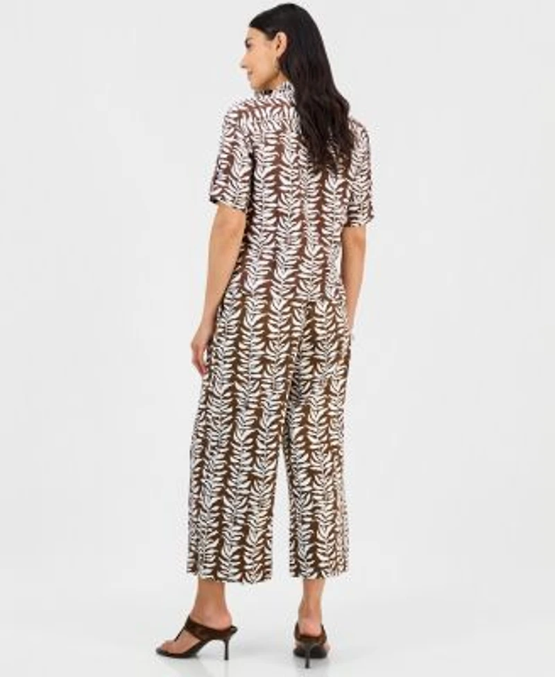 I.N.C. International Concepts Petite Printed Twist Hem Top Wide Leg Pants Macys Exclusive