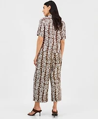 I.N.C. International Concepts Petite Printed Twist Hem Top Wide Leg Pants Macys Exclusive