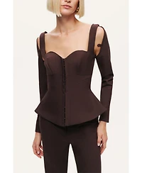 Nocturne Women's Cut-Out Sweetheart Corset Top