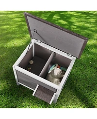 Cozito Outdoor Insulated Cat House with Open Roof and Weatherproof Design