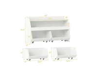 Slickblue Wooden Kids Bookcase and Toy Organizer with 2 Drawers