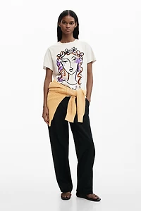 Desigual Women's Printed face t-shirt
